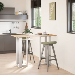 NOGI DO STOŁU BAROWEGO W KSZTAŁCIE LITERY T 2 SZT. BIAŁE 50X35X(100-101)CM STAL