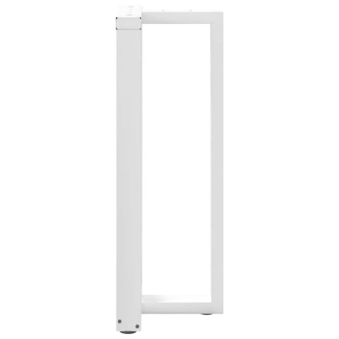 NOGI DO STOŁU BAROWEGO W KSZTAŁCIE LITERY T 2 SZT. BIAŁE 50X35X(100-101)CM STAL