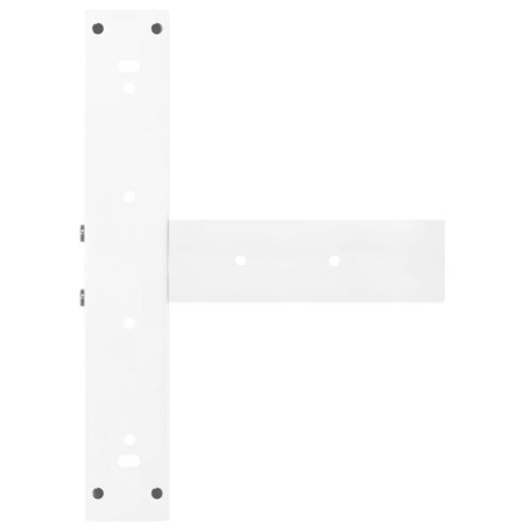 NOGI DO STOŁU BAROWEGO W KSZTAŁCIE LITERY T 2 SZT. BIAŁE 50X35X(100-101)CM STAL