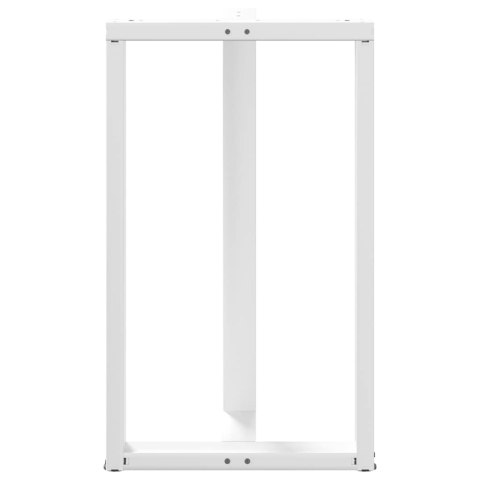 NOGI DO STOŁU BAROWEGO W KSZTAŁCIE LITERY T 2 SZT. BIAŁE 60X35X(100-101)CM STAL