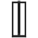 NOGI DO STOŁU BAROWEGO W KSZTAŁCIE LITERY T 2 SZT. CZARNE 40X35X(100-101)CM STAL