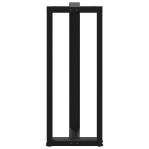 NOGI DO STOŁU BAROWEGO W KSZTAŁCIE LITERY T 2 SZT. CZARNE 40X35X(100-101)CM STAL