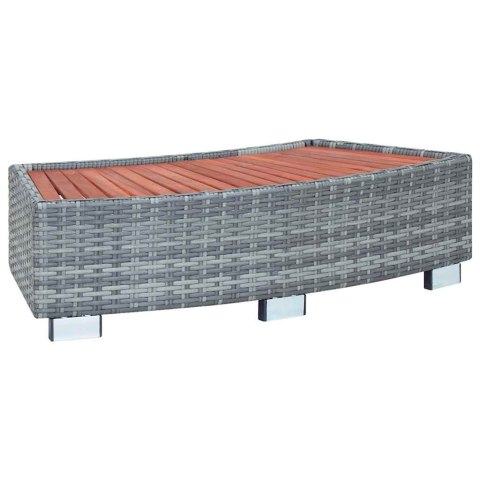 STOPIEŃ DO SPA SZARY 92X 45X 25CM POLIRATTANOWY
