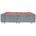 STOPIEŃ DO SPA SZARY 92X 45X 25CM POLIRATTANOWY