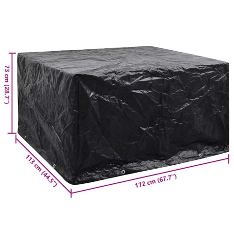 POKROWIEC NA MEBLE OGRODOWE 8 OCZEK 172X113X73CM