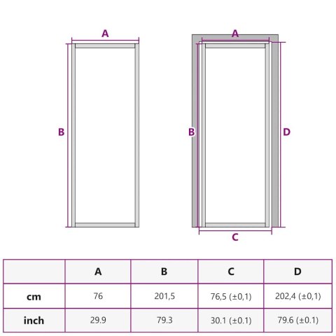 DRZWI WEWNĘTRZNE 76X201,5CM CZARNE SZKŁO ESG I ALUMINIUM