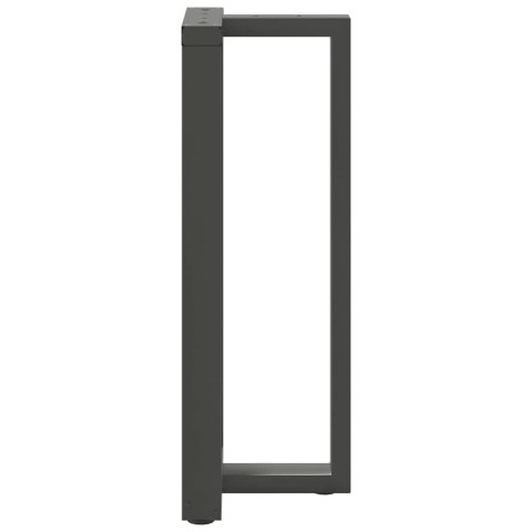 NOGI DO STOŁU BAROWEGO W KSZTAŁCIE LITERY T 2 SZT. ANTRACYT 40X35X(100-101)CM STAL