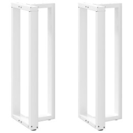 NOGI DO STOŁU BAROWEGO W KSZTAŁCIE LITERY T 2 SZT. BIAŁE 50X35X(110-111)CM STAL