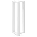NOGI DO STOŁU BAROWEGO W KSZTAŁCIE LITERY T 2 SZT. BIAŁE 50X35X(110-111)CM STAL