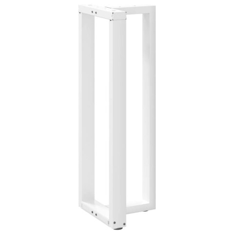 NOGI DO STOŁU BAROWEGO W KSZTAŁCIE LITERY T 2 SZT. BIAŁE 50X35X(110-111)CM STAL