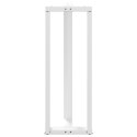 NOGI DO STOŁU BAROWEGO W KSZTAŁCIE LITERY T 2 SZT. BIAŁE 50X35X(110-111)CM STAL