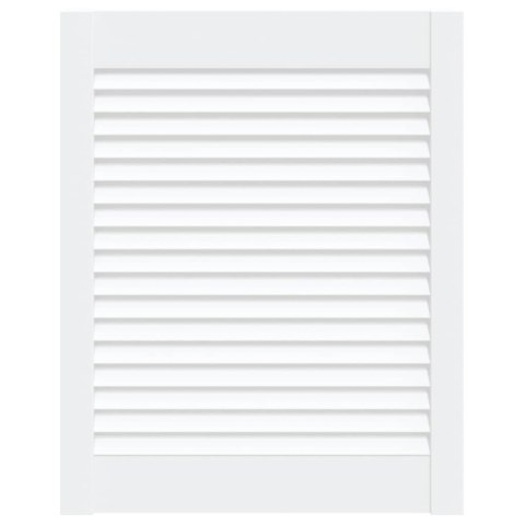 DRZWI ŻALUZJOWE DO SZAFKI BIAŁE 61,5X49,4CM SOSNOWE