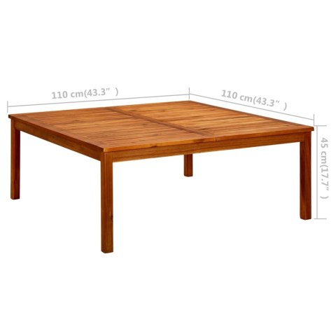 OGRODOWY STOLIK KAWOWY 110X110X45CM LITE DREWNO AKACJOWE
