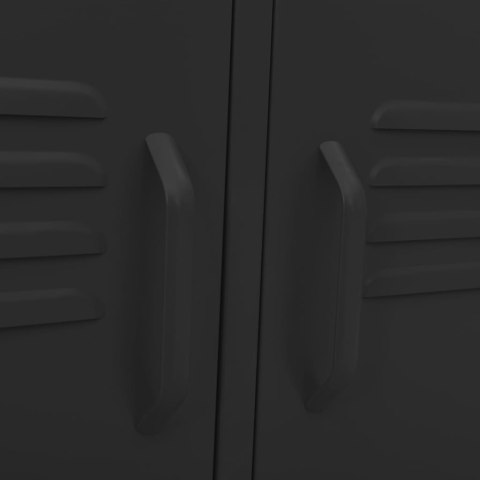 SZAFKA POD TELEWIZOR CZARNA 105X35X52CM STALOWA