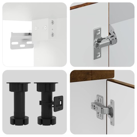 VidaXL Zestaw szafek kuchennych, Porto, 11-częściowy, przydymiony dąb