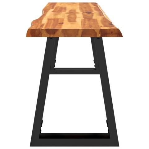 ŁAWKA Z NATURALNĄ KRAWĘDZIĄ 140CM LITE DREWNO AKACJOWE