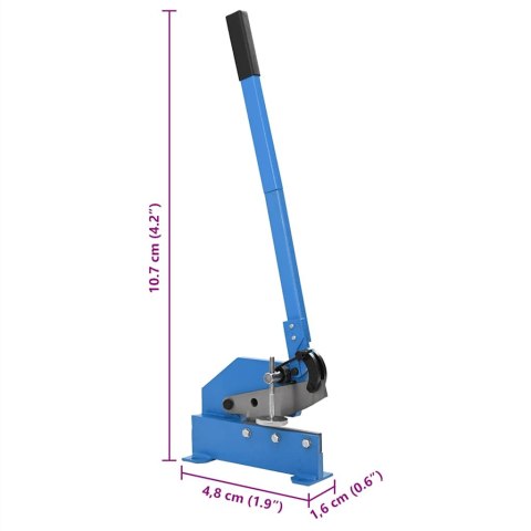 VidaXL Nożyce gilotynowe, gilotyna do blachy, 200 mm, niebieskie