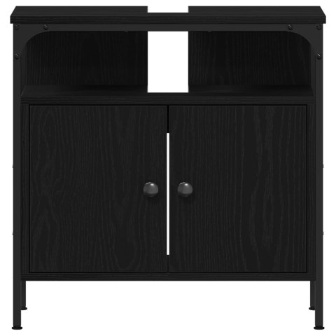 ZESTAW MEBLI ŁAZIENKOWYCH 3-CZĘŚCIOWY CZARNY DĄB