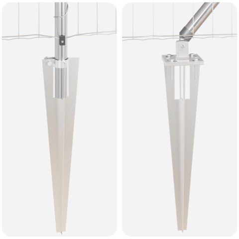 EURO FENCE Z 13 SŁUPKAMI SZPICZASTYMI 1X25M ZE STALI OCYNKOWANEJ