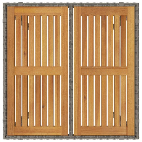 3-CZĘŚCIOWY ZESTAW JADALNY SZARY POLIRATTAN