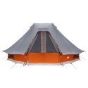 NAMIOT RODZINY TIPI SZARY I POMARAŃCZOWY NA 6 OSÓB WODOODPORNY