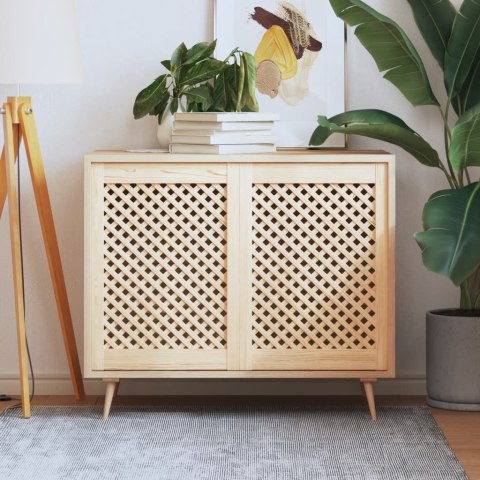 DRZWICZKI DO SZAFKI Z KRATKĄ 2 SZT. 49,5X69 CM SOSNOWE