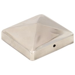 NASADKI NA SŁUPKI PIRAMIDKI 6 SZT. STAL NIERDZEWNA 91X91MM