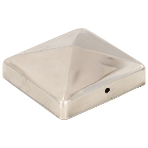 NASADKI NA SŁUPKI PIRAMIDKI 6 SZT. STAL NIERDZEWNA 91X91MM