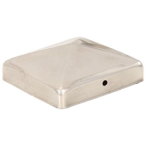 NASADKI NA SŁUPKI PIRAMIDKI 6 SZT. STAL NIERDZEWNA 91X91MM