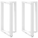 NOGI DO STOŁU BAROWEGO W KSZTAŁCIE LITERY T 2 SZT. BIAŁE 60X35X(90-91)CM STAL