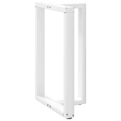NOGI DO STOŁU BAROWEGO W KSZTAŁCIE LITERY T 2 SZT. BIAŁE 60X35X(90-91)CM STAL