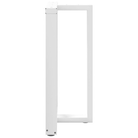 NOGI DO STOŁU BAROWEGO W KSZTAŁCIE LITERY T 2 SZT. BIAŁE 60X35X(90-91)CM STAL