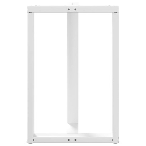 NOGI DO STOŁU BAROWEGO W KSZTAŁCIE LITERY T 2 SZT. BIAŁE 60X35X(90-91)CM STAL