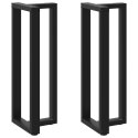 NOGI DO STOŁU BAROWEGO W KSZTAŁCIE LITERY T 2 SZT. CZARNE 40X35X(110-111)CM STAL