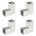ŁĄCZNIKI W KSZTAŁCIE L 4 SZT. GALWANIZOWANY METAL 81X81MM