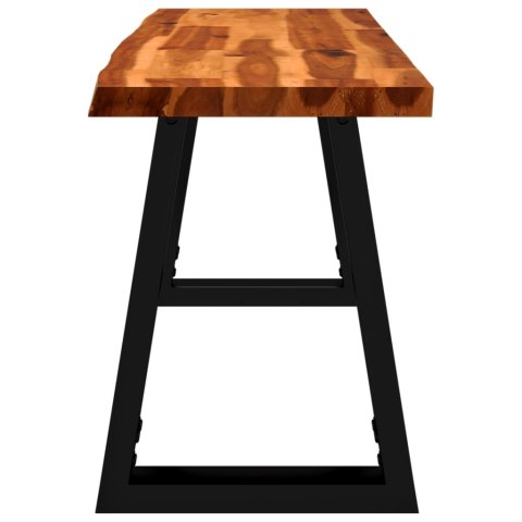 ŁAWKA Z NATURALNĄ KRAWĘDZIĄ 110CM LITE DREWNO AKACJOWE