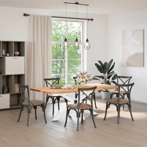 NOGA DO STOŁU JADALNEGO PAJĄK KSZTAŁT BIAŁY 150X78X(72-73)CM STAL