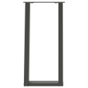 NOGI DO STOŁU KONSOLOWEGO W KSZTAŁCIE LITERY U 2 SZT. ANTRACYT 28X(7273)CM STAL