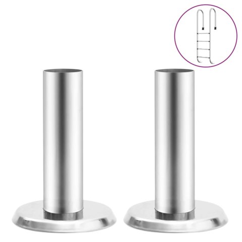 UCHWYTY DO PORĘCZY DRABINKI BASENOWEJ 2 SZT. STAL NIERDZEWNA