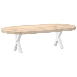 NOGI DO STOLIKA KAWOWEGO W KSZTAŁCIE LITERYX 2 SZT. BIAŁE 30X(30-31)CM STAL