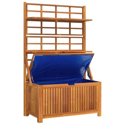 SKRZYNIA Z TREJAŻEM 99X50X160CM LITE DREWNO AKACJOWE