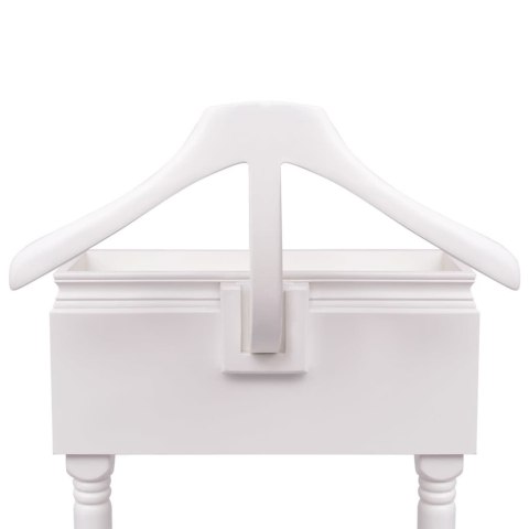 WIESZAK NA UBRANIA Z SZAFKĄ DREWNO BIAŁY