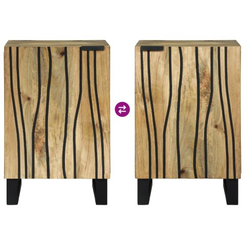 SZAFKA ŁAZIENKOWA 38X33.5X58CM LITE DREWNO MANGO I DREWNO INŻYNIERYJNE