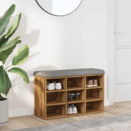 ŁAWKA NA BUTY DĄB ARTISAN 82X32X50CM DREWNO KLEJONE