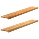 PARAPETY 2 SZT. JASNOBRĄZOWY 160X25X2CM LITE DREWNO DĘBOWE