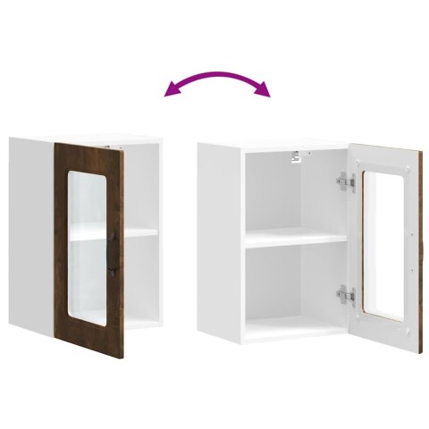 SZAFKA ŚCIENNA KUCHENNA ZE DRZWIAMI KALMAR PRZYDYMIONY DĄB