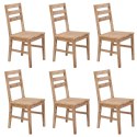 KRZESŁA JADALNIANE 6 SZT. LITE DREWNO AKACJOWE