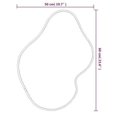 LUSTRO ŚCIENNE CZARNE 60X50CM