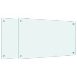 PANELE OCHRONNE DO KUCHNI BIAŁE 2 SZT. 70X40CM SZKŁO