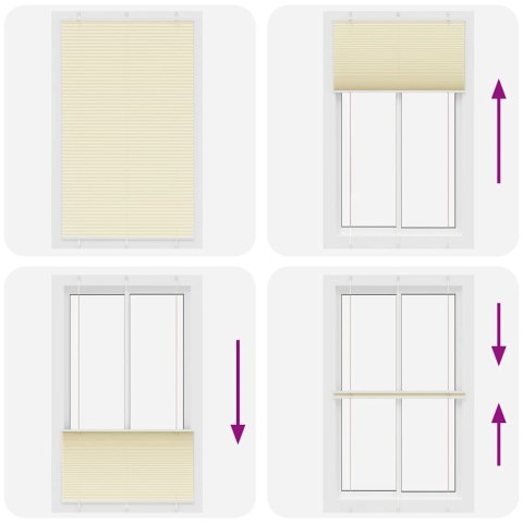 ROLETA PLISOWANA KREMOWA 120X200CM SZEROKOŚĆ TKANINY 119,4CM